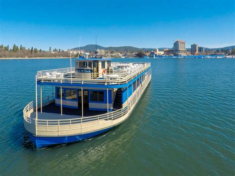 Lake coeur d alene cruises - Eagle Cruises. Experience this special 2-hour cruise on beautiful Lake Coeur d’Alene that offers a unique opportunity to experience nature’s finest in the winter months! Every year, hundreds of American Bald Eagles visit Lake Coeur d’Alene on their annual migration. In December and January, these birds congregate at the …